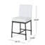 Ensemble de 2 tabourets de comptoir de style industriel avec capitonnage à boutons et base en métal