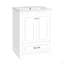 Meuble-lavabo 24 po avec lavabo en céramique, armoire de rangement autoportante moderne avec poignées, portes à fermeture douce-117193765