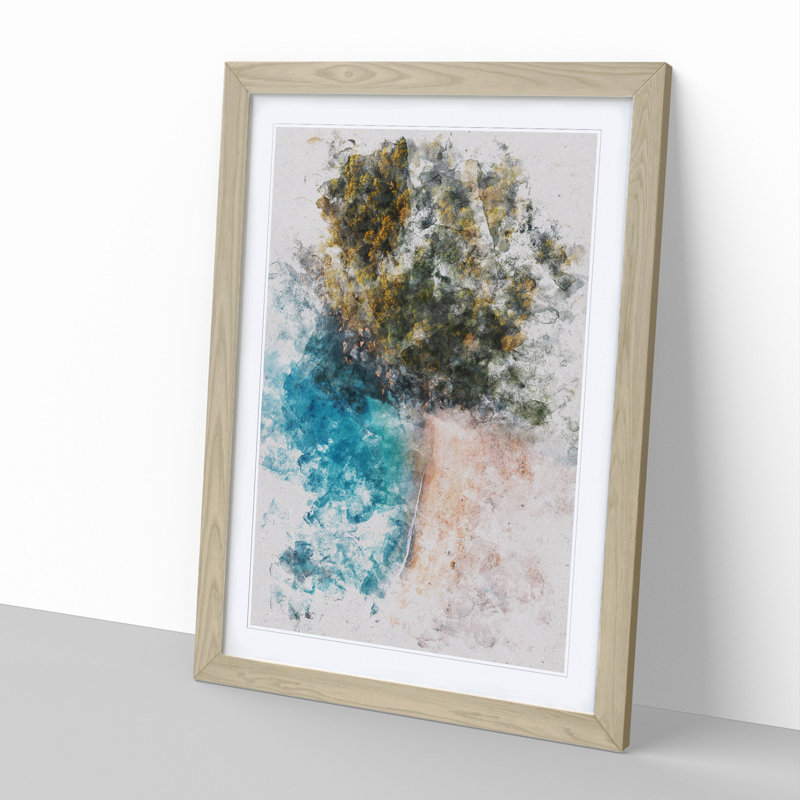 Forest Beach - Picture Frame Painting, 90cm H x 65cm W x 2cm D, Oak