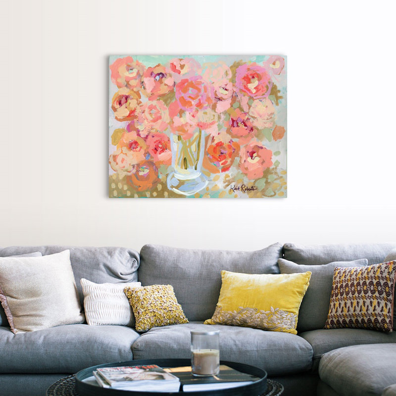 Reproduction d'art - Bounteasant Blooms par Kait Roberts, H 36 po x l 45 po x P 1,25 po, Toile tendue
