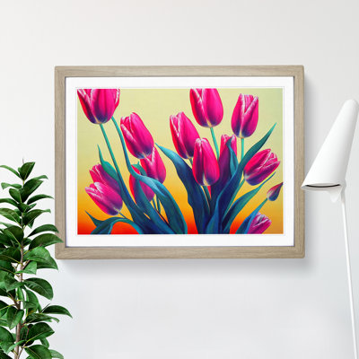 Evocative Tulip Flowers - Framed Print