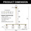 Luminaire suspendu linéaire en verre à intensité variable pour îlot de cuisine à 5 lumières de 5,9 po (l) à hauteur réglable-112136981-112011162-112011163
