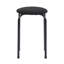 Stackable Stools Set Of 2,Padded Stool With Metal Legs(Black)