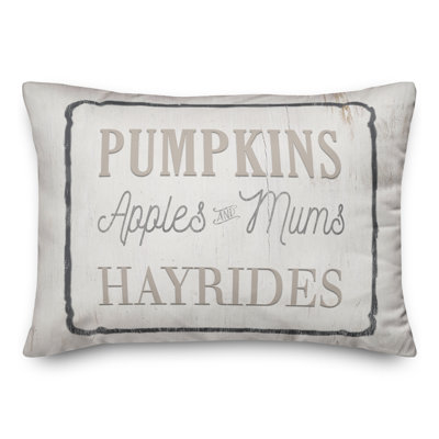  Housse et insert de coussin rectangulaire Pumpkins and Hayrides