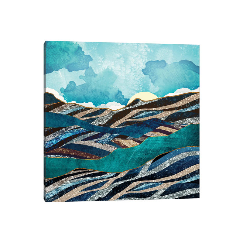New Day - impression d'art graphique, Aucun mat, Toile tendue, 18" H x 18" W x 1.5" D
