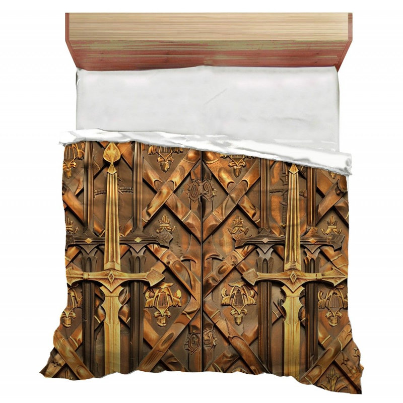 Swords Microfiber / Polyester Comforter, Twin Extra Long Comforter