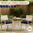 Outdoor Seat Cushion 2-Piece Set, Waterproof Outdoor Seat Cushion, Suitable for Balcony Furniture, Garden Seat Cushion, With handles and drawstrings, Square Outdoor Seat Cushion, 19*19*3 in, Navy Blue-1768817891-1768817885