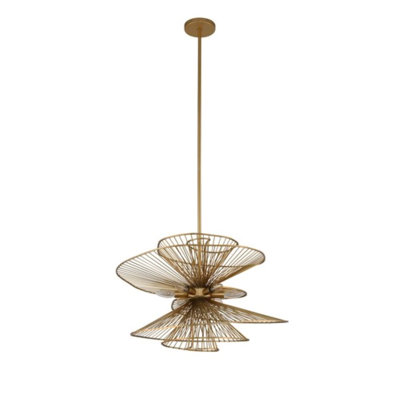 Aurora 6 LT Nordic Brass Pendant Kalco