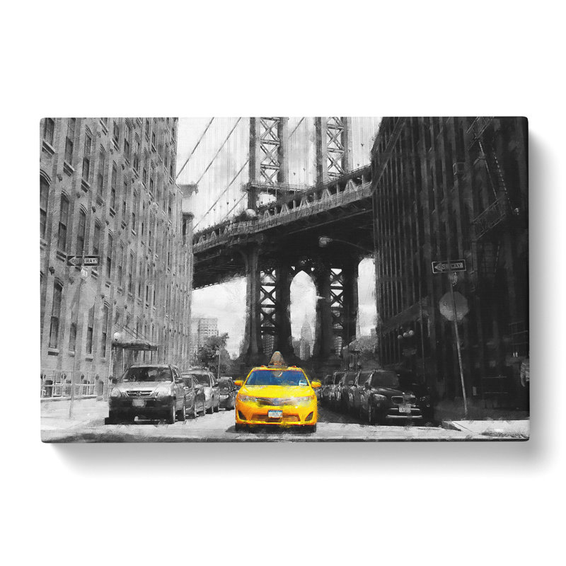 Yellow Taxi Cab Vol.1 - Wrapped Canvas, 40cm H x 60cm W x 3cm D