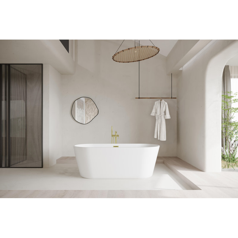 Baignoire de trempage 71 "x 31" Jakeil, Brushed Gold