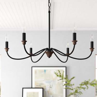 Lustre classique à 6 lumières de style bougie Baran
