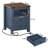 Nightstand with Charging Station, Farmhouse Night Stand with 2 Drawers and Shelf Storage, Blue Wooden Side End Table, Bedside Cabinet for Bedroom, Living Room, Closet,Office-459038587