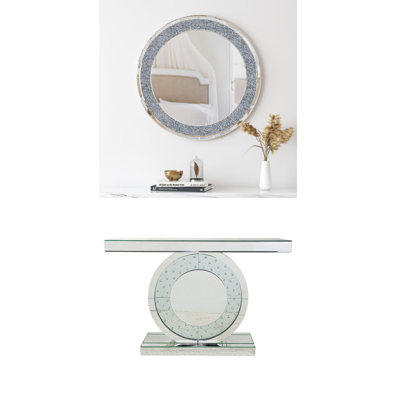 Rillamas Console Table Mirror Set