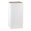 Armoire murale blanche de style Shaker en bois massif de 23 cm (9 po) avec 2 étagères réglables, bois et bois composite, monobloc, blanche, à assembler