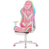 Hoffree Gaming Chair with Bluetooth Speakers and LED Lights