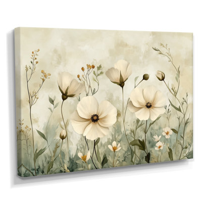 Décoration murale neutre crème Wildflowers I - crème pré
