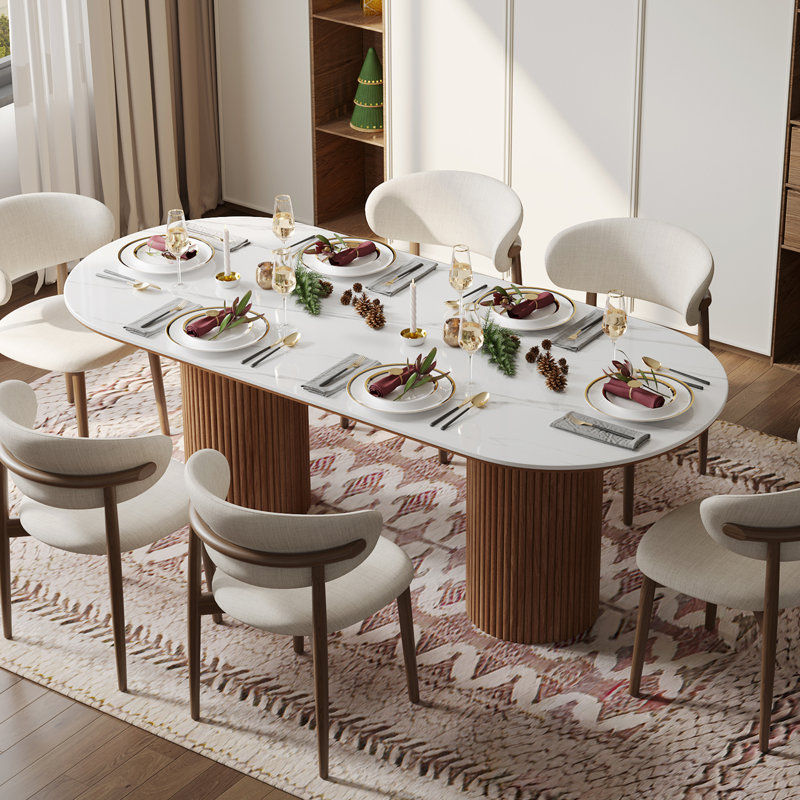Table de salle à manger Maxsony, Noyer, 29.53"H x 70.87"L x 35.43"W