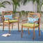 Chaise de salle à manger, 2 pièces avec 2 coussins, pour la cour, le bord de la piscine, le jardin