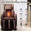 Fauteuil inclinable de massage complet avec repose-pieds réglable et conception zéro gravité