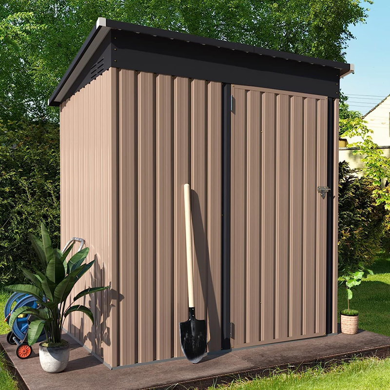 Remise de rangement en métal l 5 pi x P 3 pi, Gris