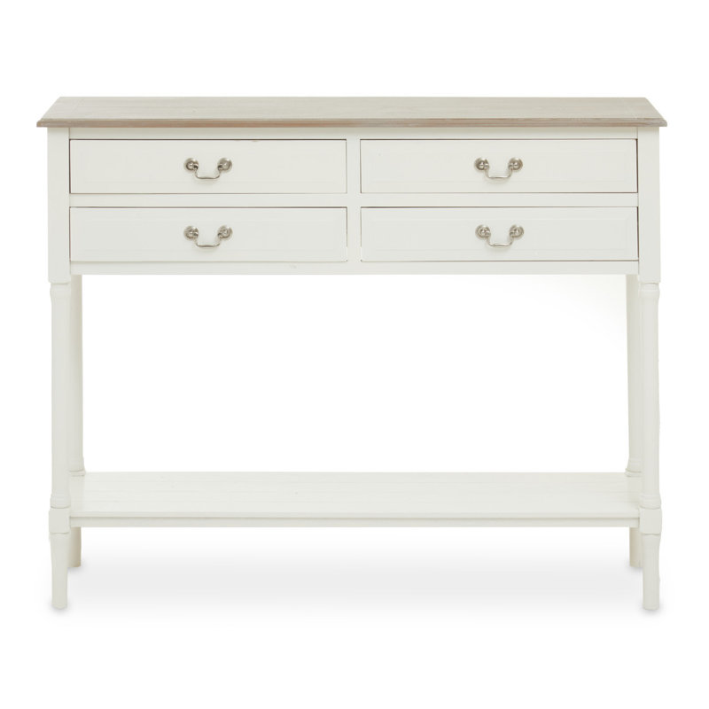 Ramey 113cm Solid Wood Top Console Table