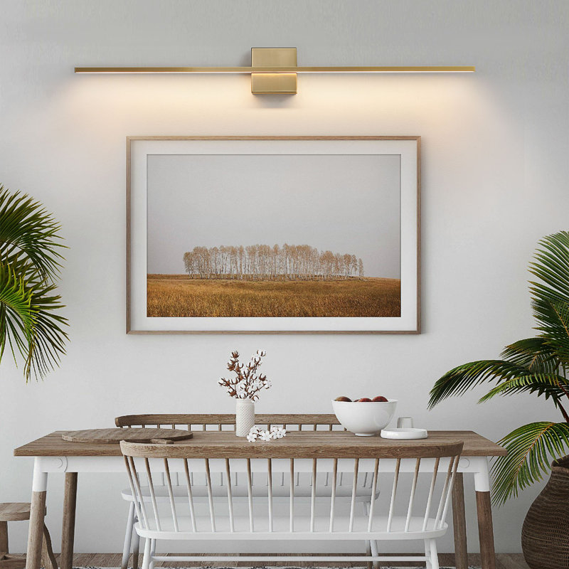 39" Dicino 1-Light Dimmable LED Vanity Light, Gold