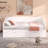 Wooden Daybed With Trundle Bed And Two Storage Drawers , Extendable Bed Daybed,Sofa Bed With Two Drawers-303117002