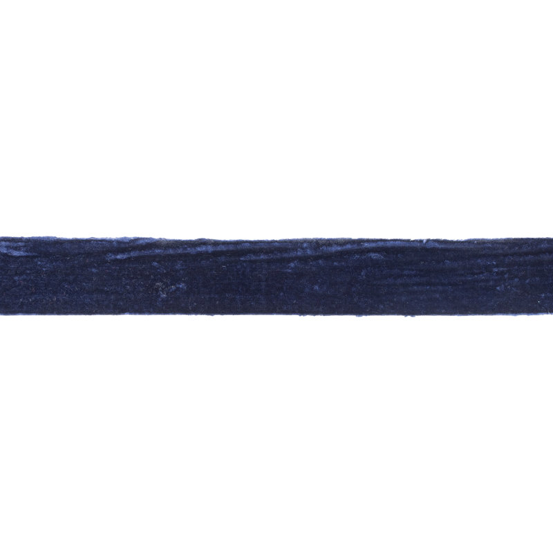 Ruban de velours à bord brut, H 2,5 po x l 360 po x P 2 po, Bleu