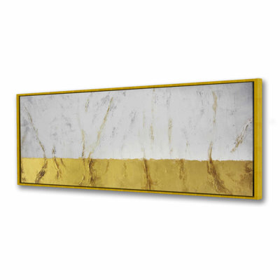 Toile encadrée «Golden Shine» - art moderne de décoration intérieure
