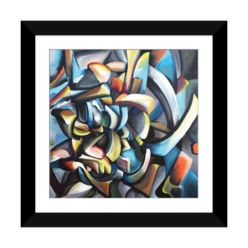 « guitarrista », impression sur toile, H 24 po x l 24 po x P 1 po, Papier avec cadre noir, Blanc