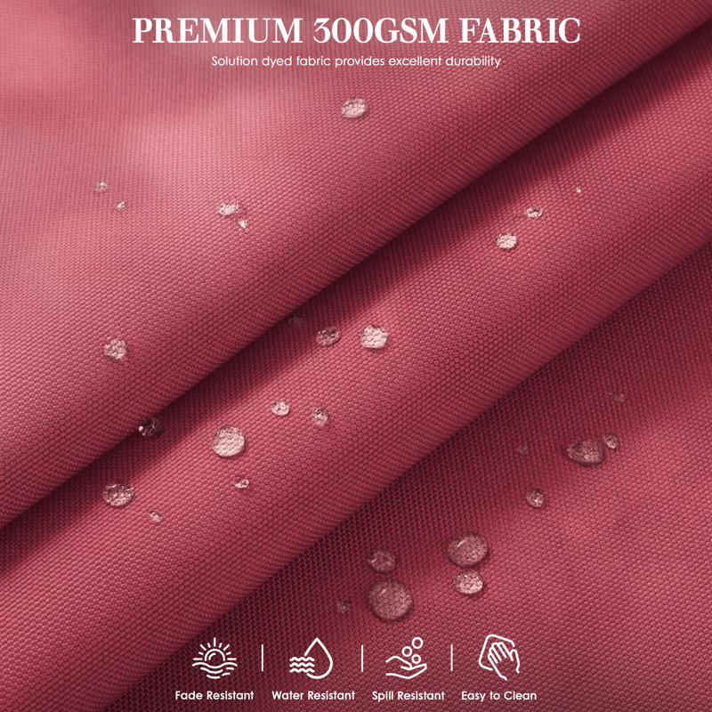 Outdoor Cushions Replacement Patio Cushions Set For 3 Seats, Fuchsia Red