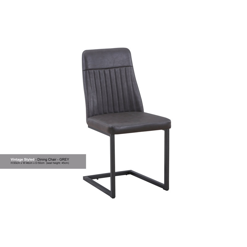 Photina PU Leather Upholstered Dining Chair, Grey