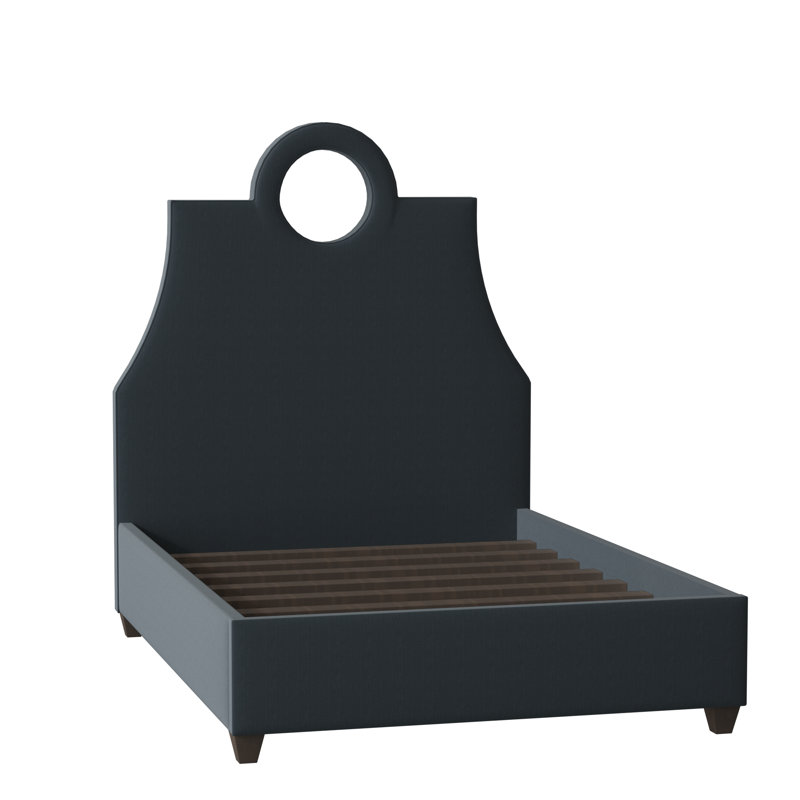 Tess Upholstered Bed, Queen, Tess Sisal, Brown Mahogany