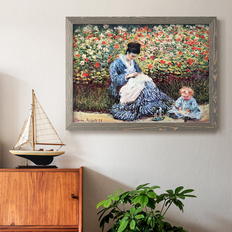 Madame Monet et son enfant par Monet, Gris, H 22 po x l 32 po x P 1,5 po