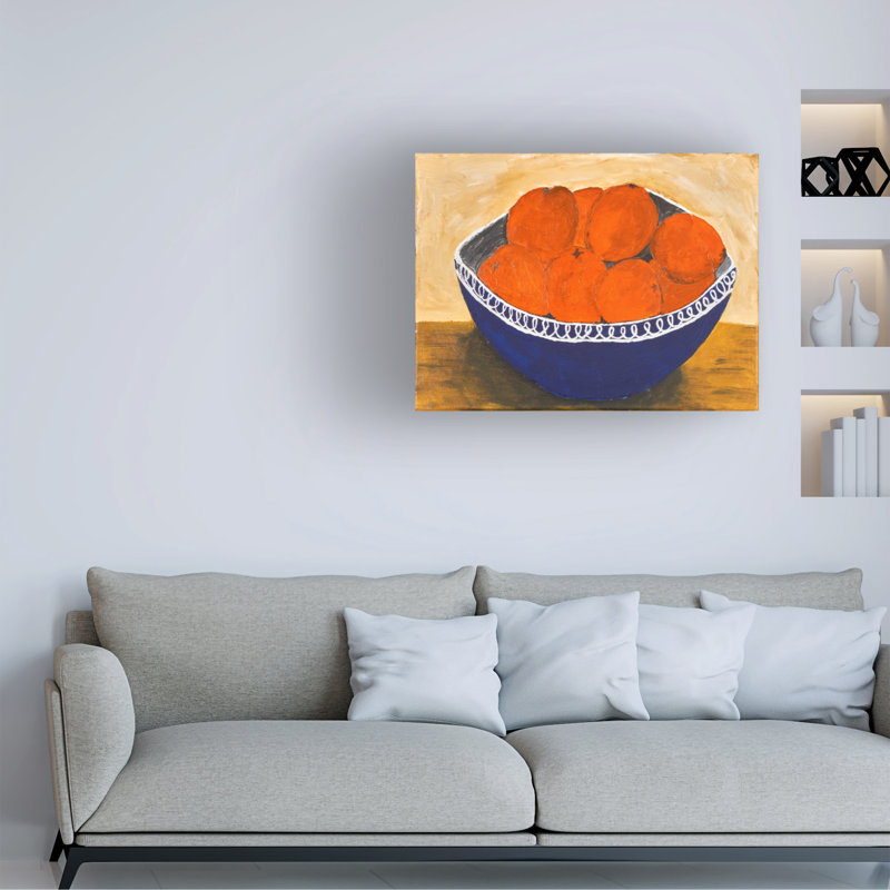 Art sur toile très orange Dale Hefer, H 14 po x l 19 po