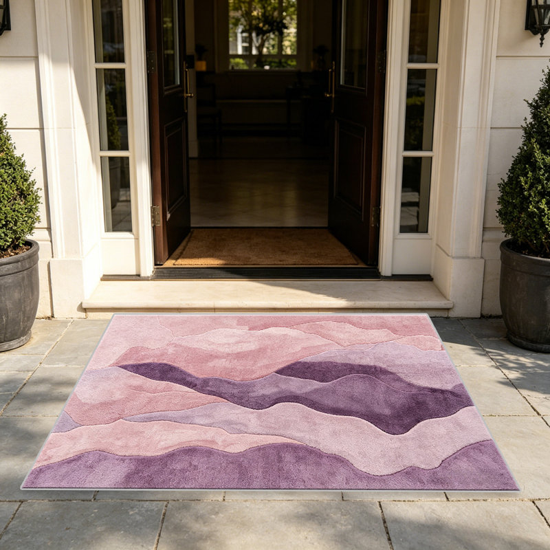 Blush Purple Dusk area rugs for Living Room, Soft and Comfortable, Suitable for all seasons, easy to maintain, machine washable Indoor floor mat, Under Table Farmhouse suitable for Bedroom, Dining Room, Study, Patio, Balcony, Home Decor