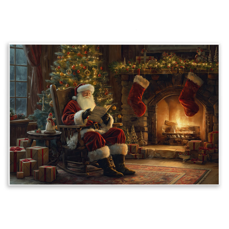 «Santa Claus» par Fire Canvas par Imagine It Images, H 10 po x l 15 po