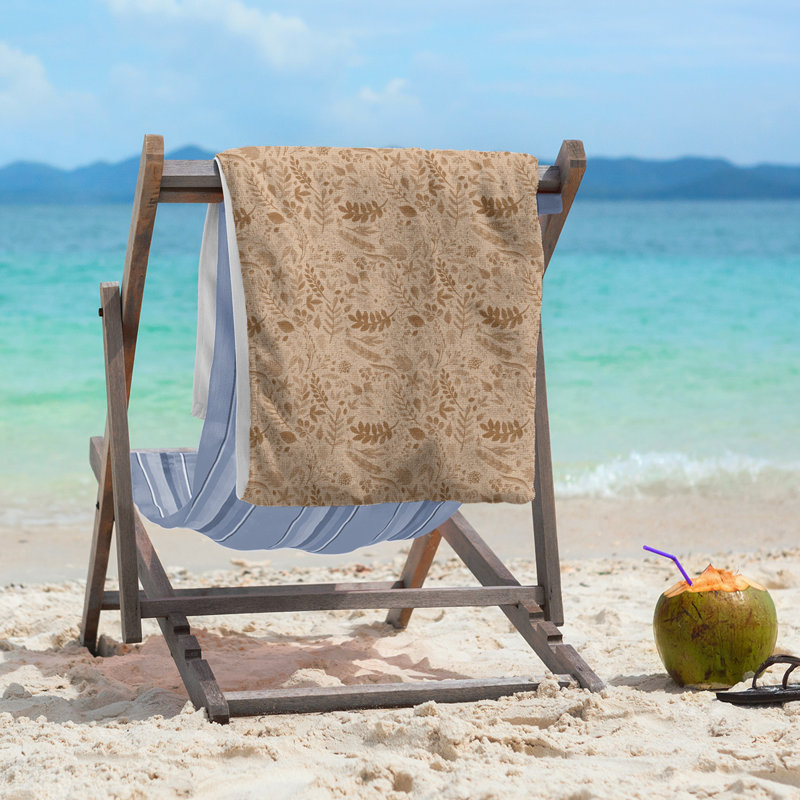 Beach Towel, Medium Brown, Microfiber