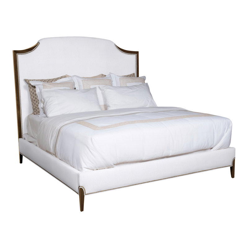 Lillet Queen Upholstered Low Profile Panel Bed, Havana, Navada Snow, Yes