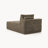 Upholstered Compression Light Brown Faux Rabbit Fur Flannel Modular Chaise Lounge with Pillows No Assembly Required-622505213