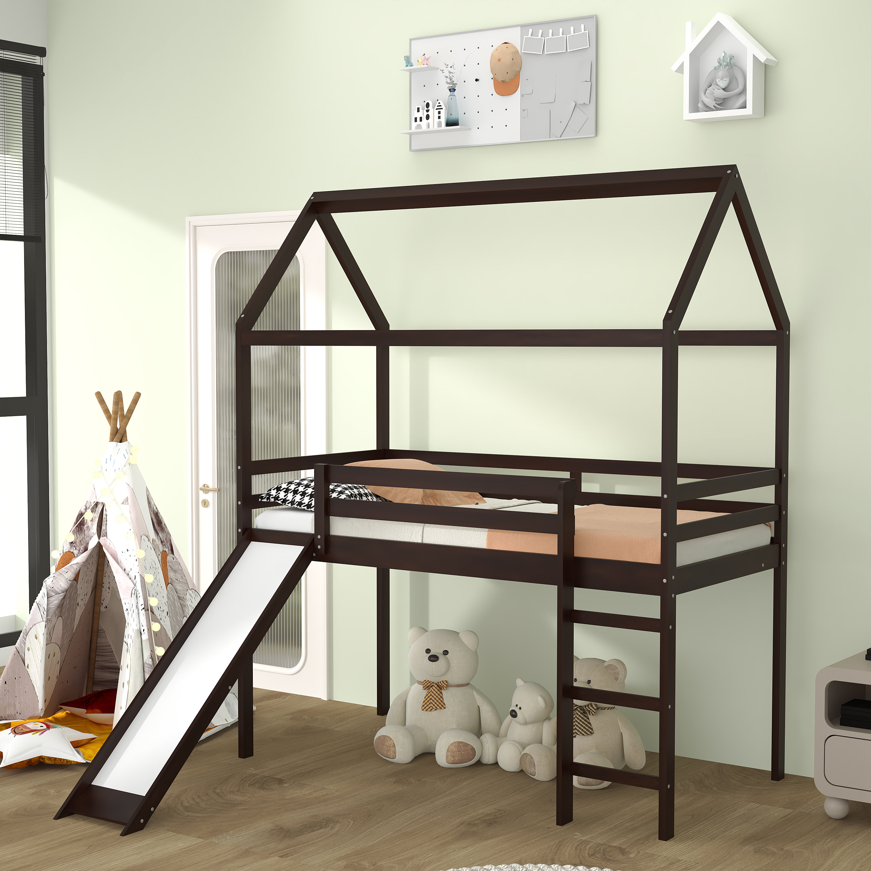 Harper Orchard Markell Kids Twin Loft Bed Wayfair Canada   Markell Kids Twin Loft Bed 