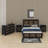 4-Pieces Bedroom Sets Queen Size Farmhouse Platform Bed With Wooden Strip Decoration-1440390109