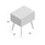Table de chevet 1 tiroir en noyer Justin