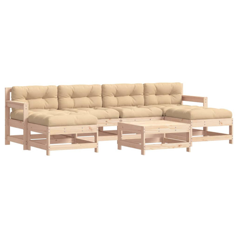 Strahil - Person Patio Conversation Set with Cushions, Beige, Brown