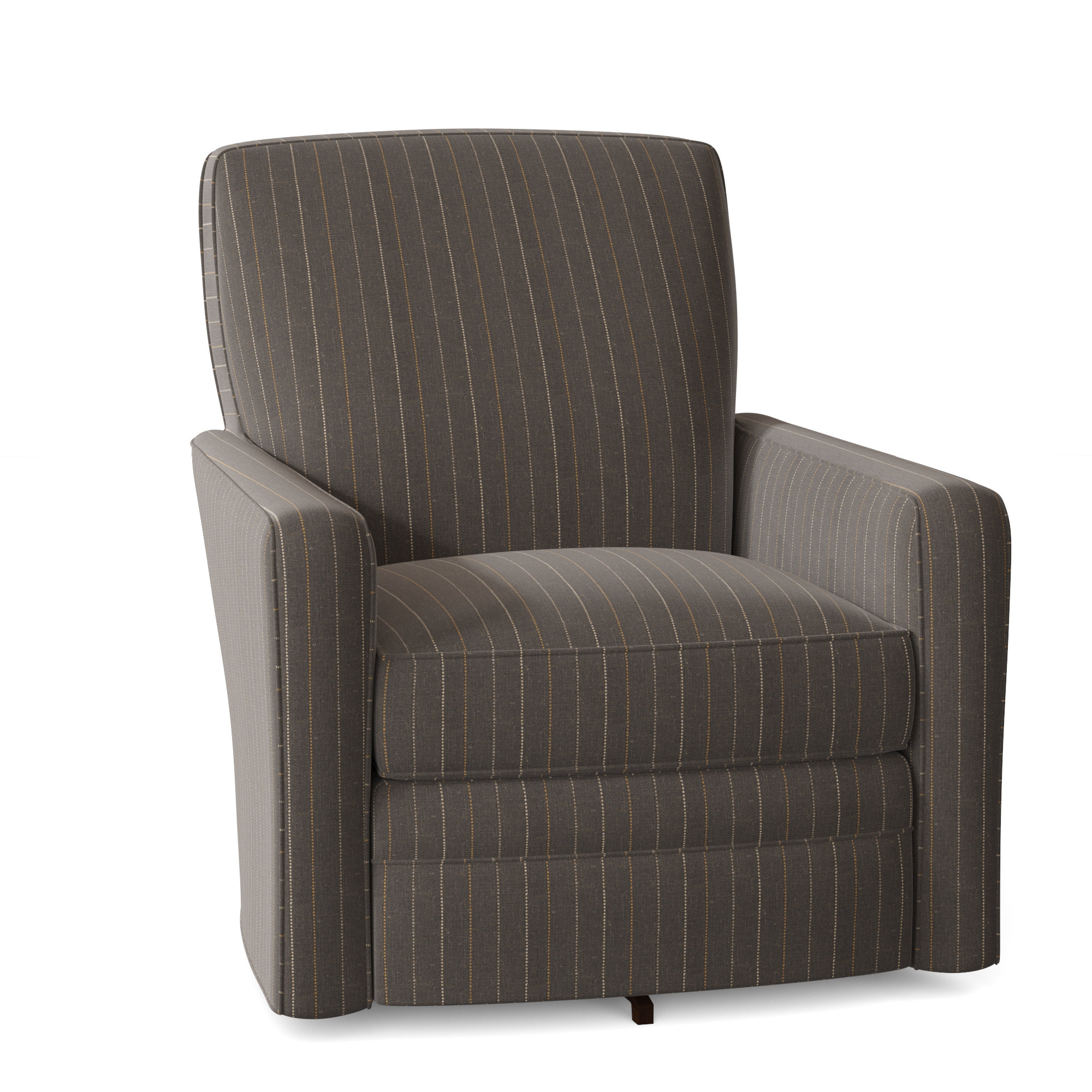 Idana Upholstered Swivel Armchair, No, Cleo 41 Gray Stripe