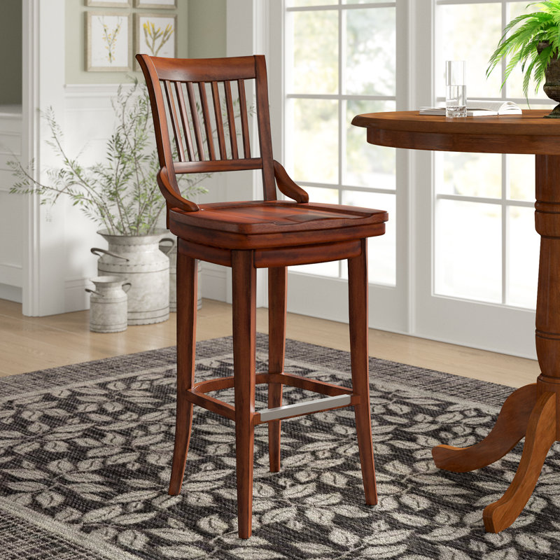 Tabouret de bar pivotant & Arguelles, Cerisier, Tabouret de bar (hauteur du siège 34 po)