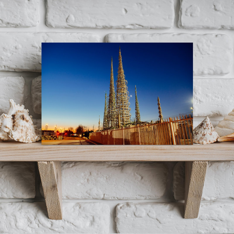 Watts Towers Nuestro Pueblo Simon Rodia State Historic Park Los Angeles California USA by Pete Saloutos - Wrapped Canvas Print