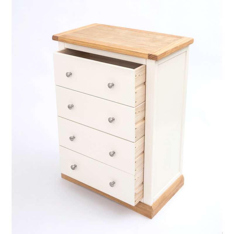 4 Drawer 70cm W Chest, Waxed Pine