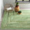 Tapis vert tissé à la main Demartini