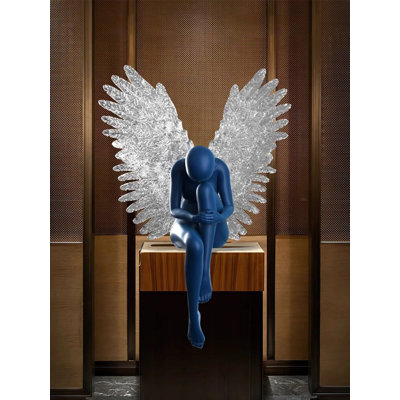 Luxury-Style Sculptured Angel Glass Fiber Composite Decorative Item